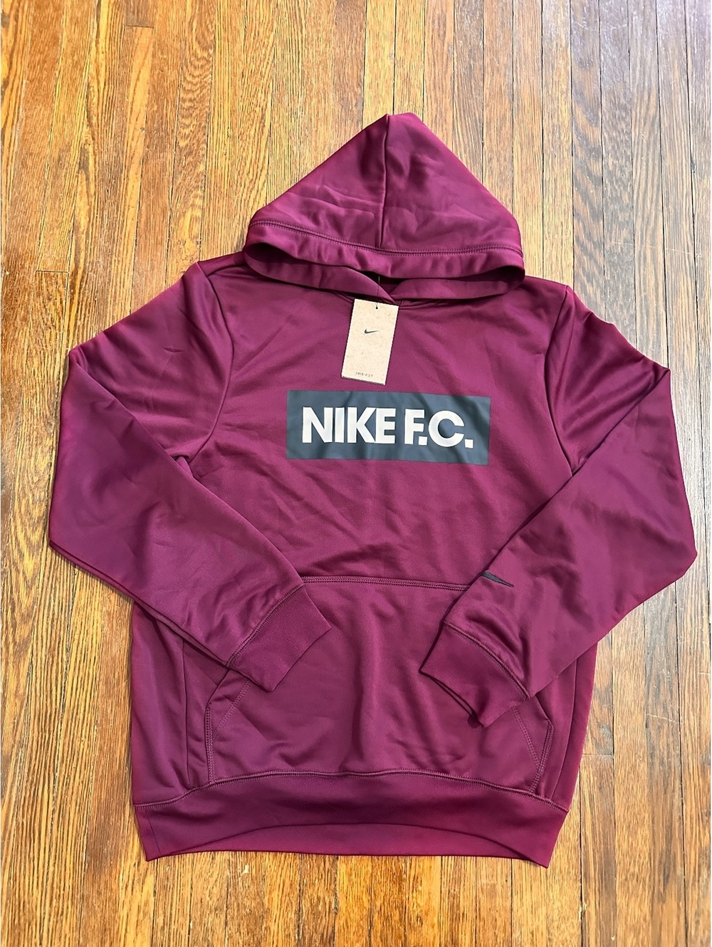 NWT Men’s Medium Nike FC Soccer Dri Fit Hoodie Pullover Maroon